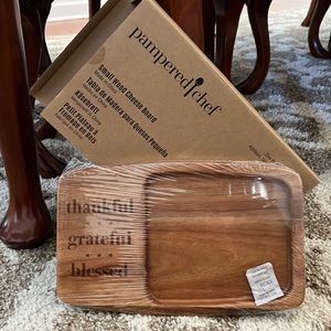 Pampered Chef Small Wood Cheese Board